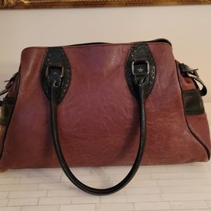 Vintage two-tone Fendi Leather Handbag